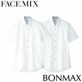 シャツ ワイシャツ FACEMIX フェイスミックス メンズ吸汗速乾ニット半袖シャツ FB5027M 飲食店 制服 ユニフォーム メンズ レストラン カフェ おしゃれ かっこいい男性用 定番 無地