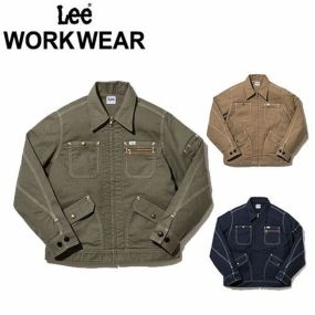 作業服 レディース 女性 Lee レディスジップアップジャケット LWB03002 作業着 通年 秋冬 デニム おしゃれ シンプル スタイリッシュ 上着 デニム作業服 デニム作業着 ブルゾン ジャケット ワークウェア 仕事 土木 工事 現場