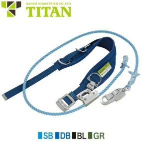 安全帯 胴ベルト型 墜落制止用器具 タイタン TITAN サンコー 新規格 Dライト DL16 胴ベルト 補助ベルト 柱上安全帯 胴ベルト型安全帯 ワークポジショニング用 ロープ式 軽量 柱上用 高所作業 落下防止 通信線工事 送電線工事 配電線工事