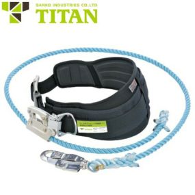 安全帯 胴ベルト型 墜落制止用器具 タイタン TITAN サンコー 新規格 プロガード DLPG16 胴ベルト 補助ベルト 柱上安全帯 胴ベルト型安全帯 ワークポジショニング用 ロープ式 軽量 柱上用 高所作業 落下防止 通信線工事 送電線工事 配電線工事