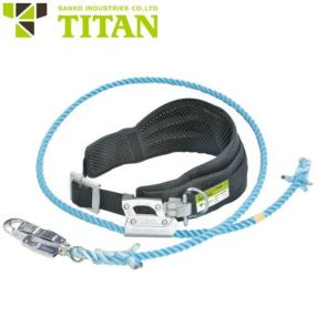 安全帯 胴ベルト型 墜落制止用器具 タイタン TITAN サンコー 新規格 プロガード DLPGME16 胴ベルト 補助ベルト 柱上安全帯 胴ベルト型安全帯 ワークポジショニング用 ロープ式 軽量 柱上用 高所作業 落下防止 通信線工事 送電線工事 配電線工事
