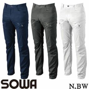 作業服 カーゴパンツ 桑和 SOWA ストレッチカーゴパンツ 3088-08 作業着 春夏ストレッチ 消臭 優れた吸汗性 野帳ポケット イージーケア