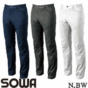 作業服 パンツ スラックス 桑和 SOWA ストレッチスラックスパンツ 3088-09 作業着 春夏ストレッチ 消臭 優れた吸汗性 野帳ポケット イージーケア