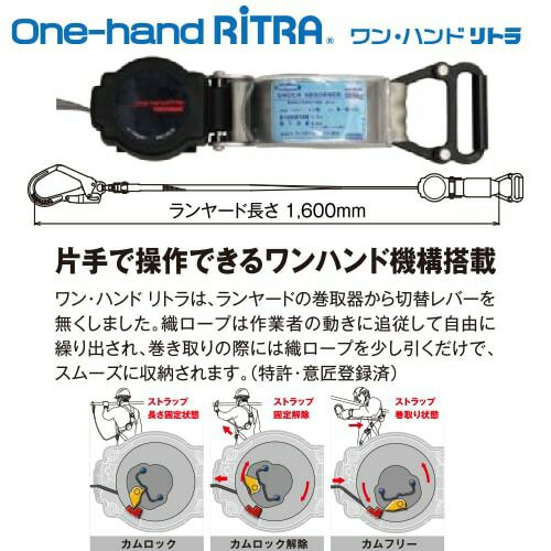 墜落制止用器具(安全帯) ハーネス型 1丁掛け 藤井電工 ツヨロン 黒影