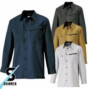 作業服 長袖シャツ シンメン ストレッチライトシャツ 04801 作業着 春夏作業着 作業服 長袖シャツ 春夏