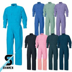 作業服 つなぎ シンメン T/C 円管服（つなぎ） 7160 作業着 通年 秋冬 オーバーオール作業着 作業服 つなぎ