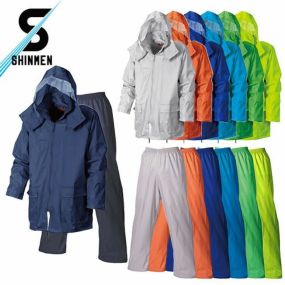 合羽 上下セット シンメン レインスーツ 1151 レインウエア 合羽 カッパ PVC