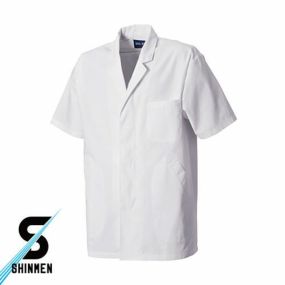 作業服 半袖シャツ シンメン 男性用襟付半袖白衣 10000 作業着 春夏作業着 作業服 半袖 春夏