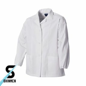 作業服 長袖シャツ シンメン 女性用襟付長袖白衣 13000 作業着 通年 秋冬作業着 作業服 長袖シャツ