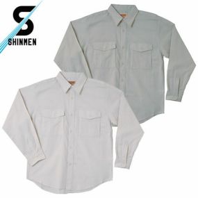 作業服 長袖シャツ シンメン シーチング長袖シャツ 5520 作業着 春夏作業着 作業服 長袖シャツ 春夏