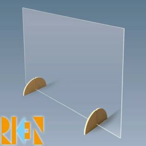 安全用品 理研オプテック RIKEN アクリル飛沫防止板 幅600×高さ500×板
