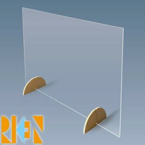 安全用品 理研オプテック RIKEN アクリル飛沫防止板 幅600×高さ500×板厚3 ≪3セット≫ 安全用品