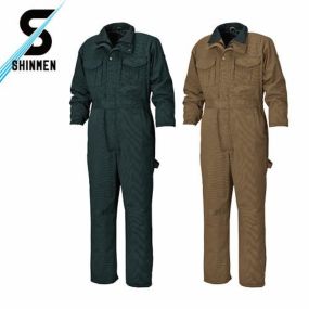 シンメン ヒッコリー防寒円管服（つなぎ） 防寒つなぎ ツナギ オーバーオール サロペット パンツ 保温 人気 安い 防寒着 おしゃれ 暖かい 秋冬用 最強 かっこいい 防寒 作業着 おすすめ ワーク マン メンズ 極寒 寒冷地 配送 土方 工事 室内 自転車 スポーツ 1450