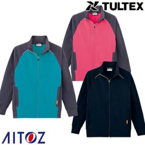 ジャージ AITOZ アイトス TULTEX ストレッチニットジャケット AZ-2877 軽量 ストレッチ 形態安定 男女兼用 ジャケット トップス メンズ レディース 作業着 作業服 制服 ユニフォーム