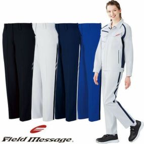 作業服 レディース パンツ 自重堂 Field Message エコ製品制電ストレッチレディースパンツ 83606 作業着 通年 秋冬 エコマーク ストレッチ 防汚加工 帯電防止 消臭 抗菌 男女共用
