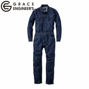 作業服 デニムツナギ エスケープロダクト ボタンフライデニムツナギ GE-600 作業着 通年 秋冬 作業服 デニムツナギ エスケープロダクト ボタンフライデニムツナギ GE