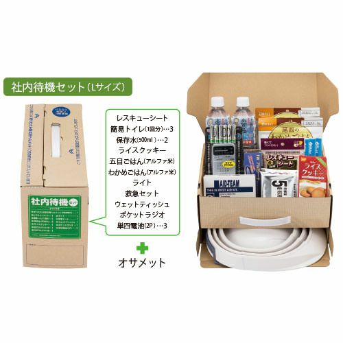 折りたたみヘルメット 加賀産業 オサメット防災用品 社内待機セットL