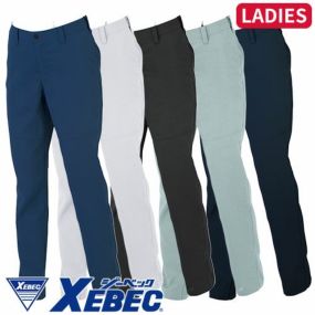 作業服 レディース パンツ ジーベック XEBEC ピタリティレディススラックス 1517 作業着 春夏 ストレッチ 帯電防止 男女共用