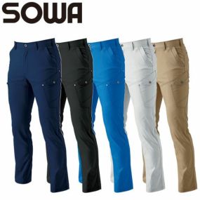 作業服 カーゴパンツ 桑和 SOWA カーゴパンツ 3042-08 作業着 通年 秋冬 制電 ストレッチ 消臭 イージーケア 男女共用 野帳ポケット おしゃれ かっこいい 人気 ズボン 作業ズボン 作業パンツ 作業 工事 土木 塗装 DIY diy