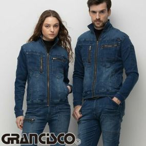 タカヤ商事 デニムジャケット GC-A600 作業 ジャケット ブルゾン デニム 通年 秋冬 AW グランシスコ GRANCISCO 新作 おしゃれ かっこいい 人気 ワーク企業 法人 作業 工場 外作業