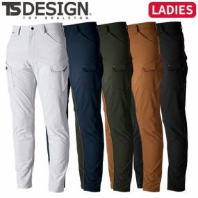 作業服 レディース パンツ 藤和 TS Design TS4Dエコダブルクロスレディースカーゴパンツ 56141 作業着 通年 秋冬作業着 作業服 レディースパンツ