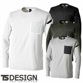 Tシャツ 長袖 藤和 TS Design TSDELTAコーデュラワークロングＴシャツ 8650 長袖Tシャツ長袖Tシャツ カジュアル