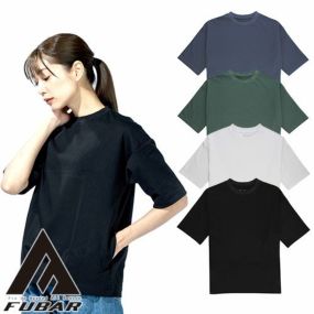 Tシャツ 半袖 おたふく手袋 FUBAR オーバーサイズ5分袖 クールTシャツ  FB-700 半袖Tシャツ  接触冷感 吸汗速乾 着心地さらさら オーバーサイズ おしゃれ シンプル カッコいい