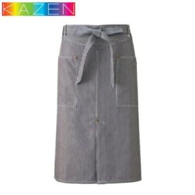 【メール便対応】エプロン 前掛 ミドル丈 KAZEN カゼン ミドルエプロン APK781-99 飲食店 制服 ユニフォーム カフェ レストラン バー 居酒屋 ソムリエ 保育士 キッチン 厨房 スリット おしゃれ かわいい 可愛い かっこいい 動きやすい