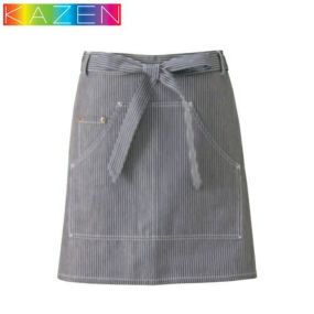 【メール便対応】エプロン 前掛 ショート丈 短め KAZEN カゼン サロンエプロン APK782-99 飲食店 制服 ユニフォーム カフェ レストラン バー 居酒屋 ソムリエ 保育士 キッチン 厨房 実用的 おしゃれ かわいい 可愛い かっこいい