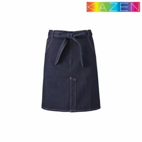 【メール便対応】エプロン 前掛 ミドル丈 KAZEN カゼン ミドルエプロン APK783-98 飲食店 制服 ユニフォーム カフェ レストラン バー 居酒屋 ソムリエ 保育士 キッチン 厨房 デニム 実用的 おしゃれ かわいい 可愛い かっこいい