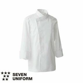 セブンユニフォーム 業務用 厨房服 調理服 コックコート 長袖 AA215 キッチン スタッフ シェフ 制服 ユニフォーム 男女兼用 メンズ レディース 制電 防透 透けにくい UVカット おしゃれ 飲食店 厨房服 調理服 レストラン フレンチ イタリアン 中華 ブランド 老舗