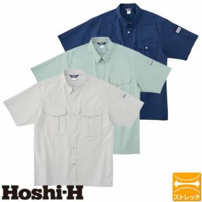 作業服 半袖シャツ ホシ服装 半袖シャツ 5340 作業着 春夏 ストレッチ 二層構造糸