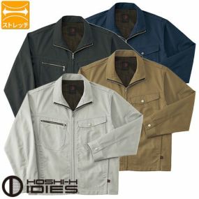 作業服 ブルゾン 作業着 ジャンパー ストレッチ 消臭 帯電防止 温かい ジャケット 通年 秋冬 ホシ服装 長袖 ジャンバー 上着 925 おしゃれ かっこいい スポーティ 人気 外作業 ユニフォーム 仕事 土木 工事 現場 メンズ 大きいサイズ 3L 4L 黒