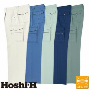 作業服 カーゴパンツ ホシ服装 カーゴパンツ 6001 作業着 通年 秋冬 帯電防止  ストレッチ ペットボトル再生ポリエステル使用