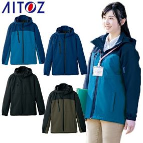 AITOZ アイトス 原着ストレッチウォッシャブル軽防寒ジャケット 男女兼用 防寒ジャケット ドカジャン ダウン 防寒着 ジャンパー 上着 ブルゾン アウター おしゃれ 暖かい 秋冬 かっこいい 作業着 屋外作業 メンズ レディース 帯電防止 ストレッチ