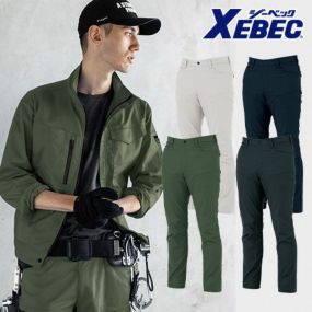 作業服 パンツ スラックス ジーベック XEBEC エコTCストレッチスラックス 1762 作業着 通年 秋冬 男女兼用 ユニセックス メンズ レディース 帯電防止 温かい 軽い エコ素材 長ズボン 黒 ブラック 紺 ネイビー 灰 グレー スポーティ かっこいい 屋外作業 釣り