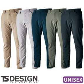 作業服 スラックス 藤和 TS Design エコハイブリッドダブルクロスパンツ 4612 作業着 通年 秋冬 男女兼用 カジュアル アウトドア カッコいい おしゃれ シンプル