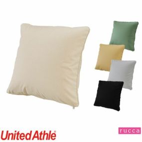 綿 100% United Athle ユナイテッドアスレ レギュラーキャンバススクエアクッションカバー 616101 レストラン カフェ おしゃれ かわいい 天然素材 コットン 優しい肌触り 無地 シンプル 刺繍 名入れ 大きいサイズ