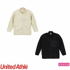 ジャケット United Athle ユナイテッドアスレ マイクロフリースフルジップスタンドジャケット 709701 おしゃれ かっこいい 温かい 保温 軽い 無地 シンプル 刺繍 名入れ 大きいサイズ