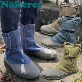 ハイカット 福山ゴム ノーカーズ NK-11 EE901 マジックテープ 先芯なし 帆布 ロール底 レディス メンズ 撥水 AGプラス 抗菌防臭