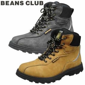 作業靴 紐靴 福山ゴム BEANS CLUB ビーンズクラブ #107 DD561 紐靴 先芯なし 5cm防水 フリース付きインナー カジュアル タウンユース ミドルカット