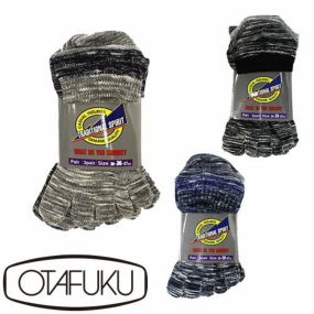 5本指 3足組 ショートソックス おたふく手袋 靴下 ソックス 5本指ソックス 25～27cm S-446 S-447 S-448 春 夏 夏用 安全靴 現場 作業着 作業服 作業用品 涼しい スラブ杢 単色 切換え