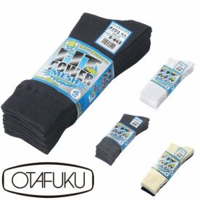 フィットパワー メッシュ ソックス 先丸 4足組 おたふく手袋 靴下 25～27cm S-642 S-643 S-644 S-645 春 夏 夏用 安全靴 現場 作業着 作業服 作業用品 涼しい