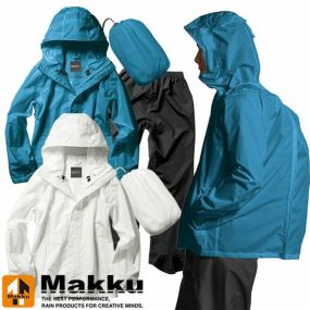 合羽 上下セット Makku マック  パノラマバッグインレインスーツ AS-5140 レインウエア 合羽 カッパ はっ水 撥水 フード 反射材 フード 自転車 バイク 通学 通勤