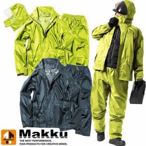合羽 上下セット Makku マック  デュアルフィットレインスーツ AS-5160 レインウエア 合羽 カッパ はっ水 撥水 防水 反射材 取り外し可能フード 大雨に対応 高耐水圧 工事 現場 バイク 自転車 通勤 通学