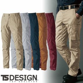 作業服 カーゴパンツ 藤和 TS Design  ハイブリッドコットンライトカーゴパンツ 3604 作業着 春夏 軽量 ストレッチ 吸汗速乾 シンプル カッコいい おしゃれ タウンユース アウトドア 男女兼用