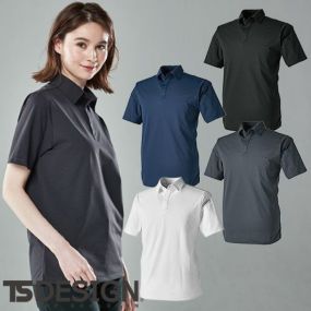 作業服 ポロシャツ 半袖 藤和 TS Design  TSDEOドライショートスリーブポロシャツ 9065 作業着 春夏 消臭 吸汗速乾 UVカット 制電 台襟仕様 シンプル カッコいい おしゃれ タウンユース アウトドア 男女兼用