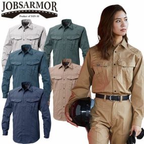 作業服 長袖シャツ 三愛 長袖シャツ JA214 作業着 春夏作業着 作業服 長袖シャツ 春夏