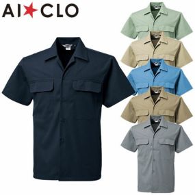 作業服 半袖シャツ 三愛 半袖オープンカラーシャツ 713 作業着 春夏作業着 作業服 半袖 春夏