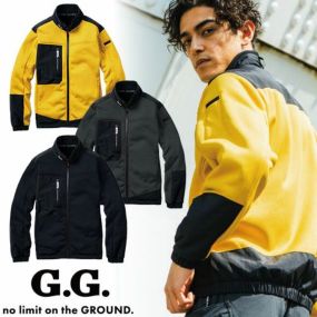作業服 ジャンパー 桑和 SOWA  G.G.防寒ブルゾン（ストレッチ・裏ボア） 8524-00 作業着 通年 秋冬 スポーティ アウトドア タウンユース カジュアル 暖かい